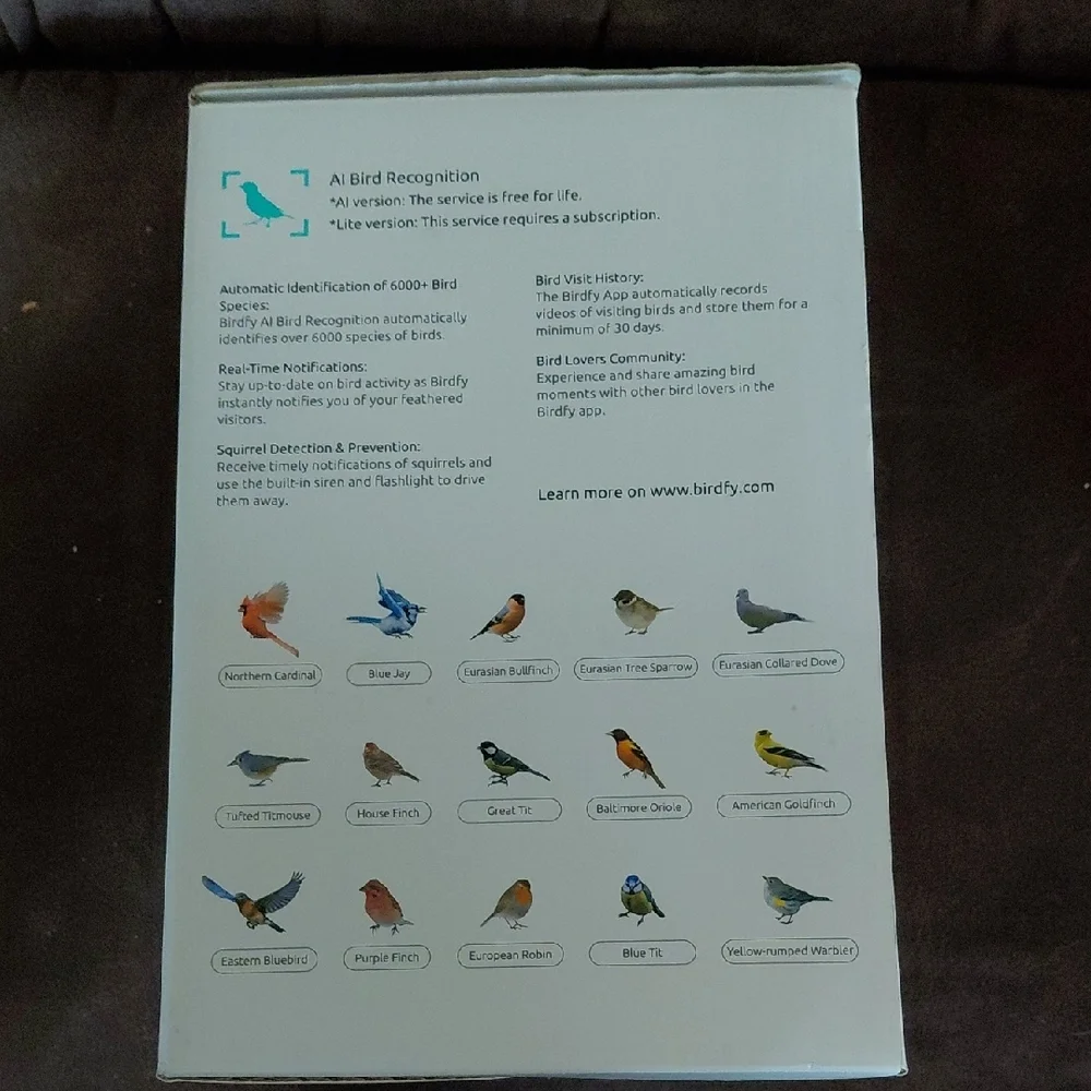 Feeder Smart Bird Feeder with FHD Camera - Teal/White